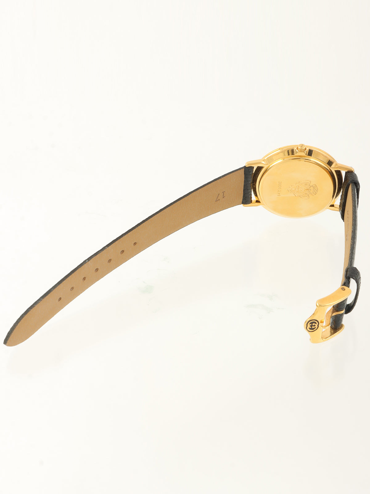 Round Logo Face Watch Black/Gold