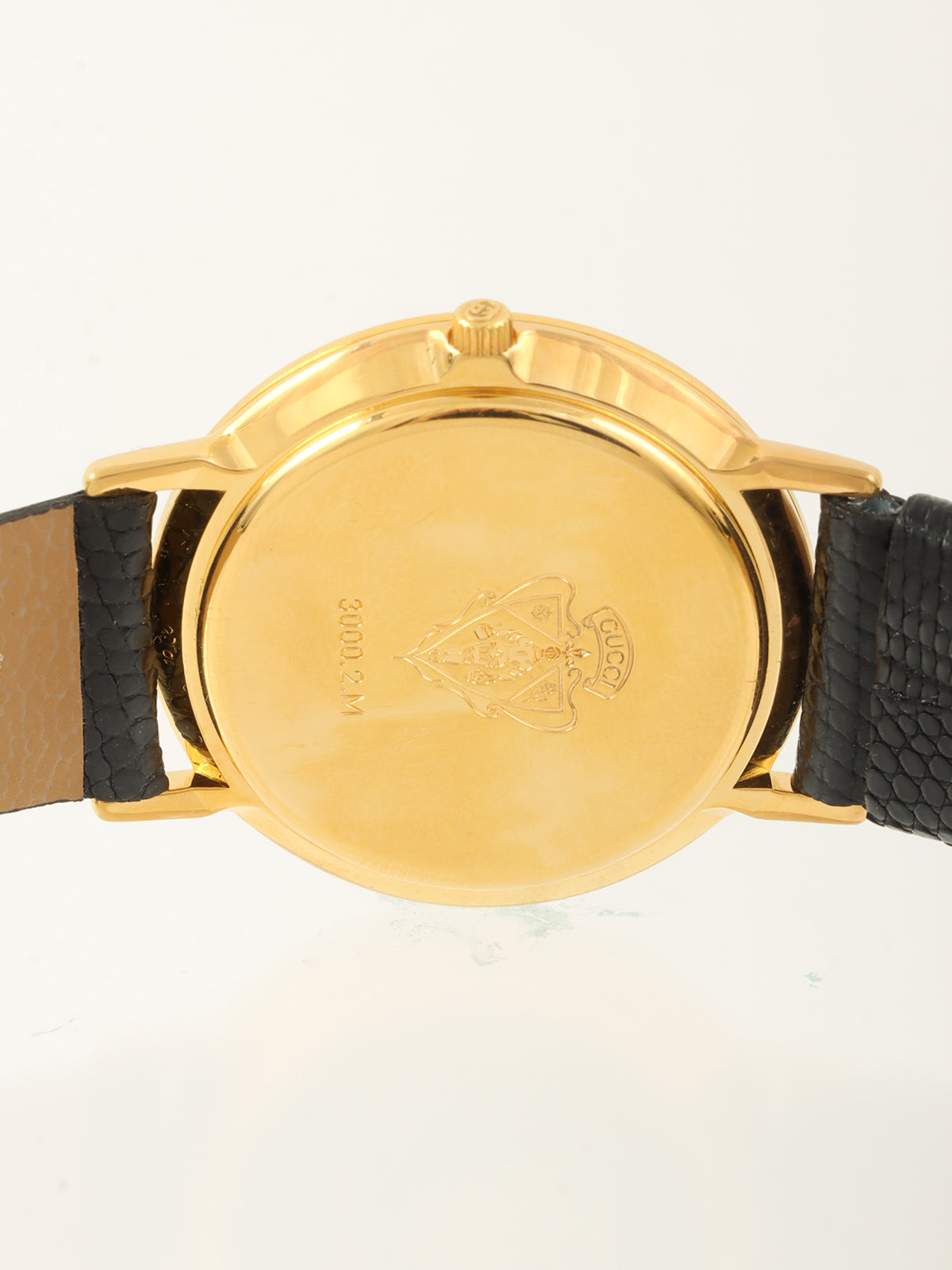 Round Logo Face Watch Black/Gold