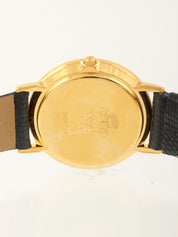 Round Logo Face Watch Black/Gold