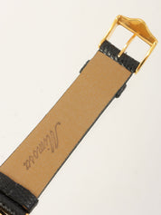 Round Logo Face Watch Black/Gold