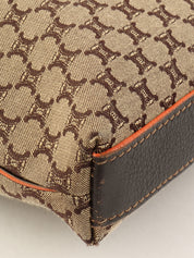 Canvas Macadam Pattern Tote Bag in Beige/Brown