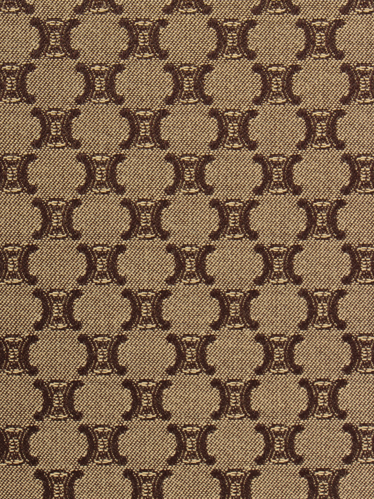 Canvas Macadam Pattern Tote Bag in Beige/Brown