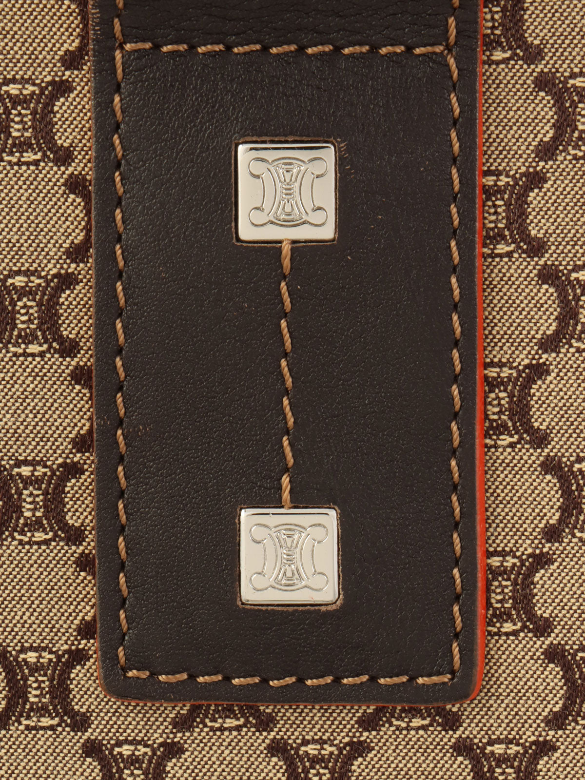 Canvas Macadam Pattern Tote Bag in Beige/Brown