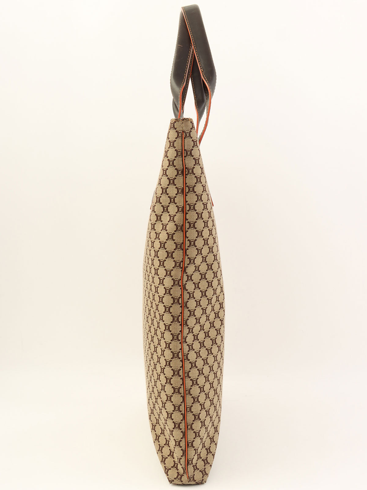 Canvas Macadam Pattern Tote Bag in Beige/Brown