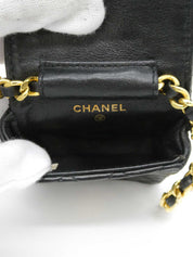 1990 CC Mark Micro Chain Bag, Black