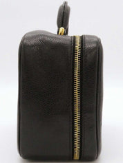 1997年頃製　キャビアスキンCCマーク2wayバニティバッグ　ブラック