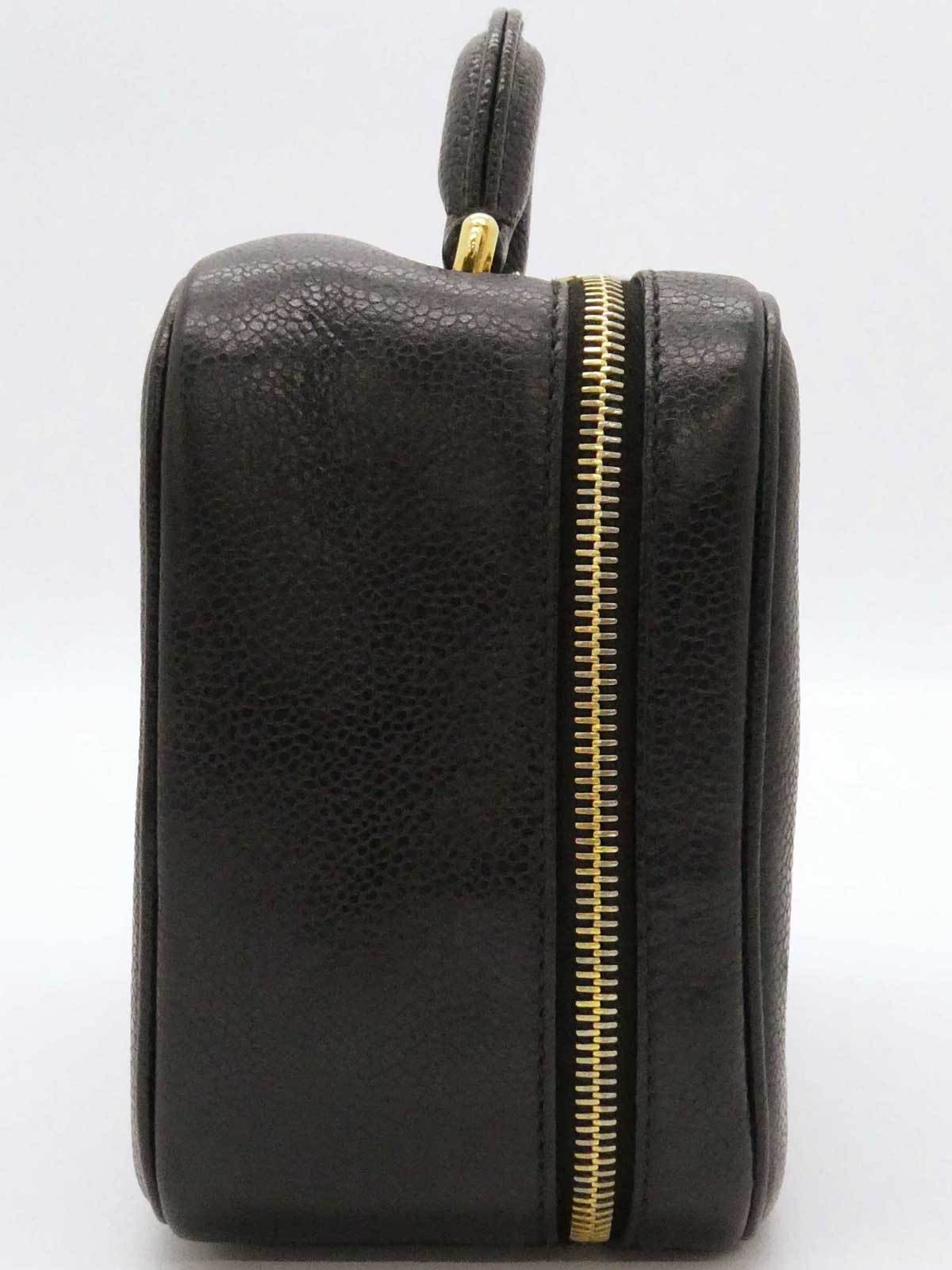 1997年頃製 キャビアスキンCCマーク2wayバニティバッグ ブラック