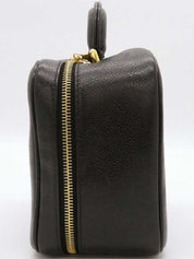 1997年頃製 キャビアスキンCCマーク2wayバニティバッグ ブラック