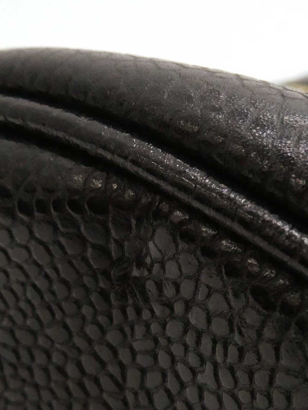 1997年頃製　キャビアスキンCCマーク2wayバニティバッグ　ブラック