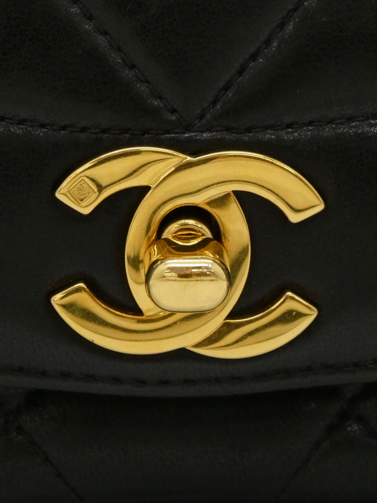 1997 Diana Flap Chain Bag 22cm Black