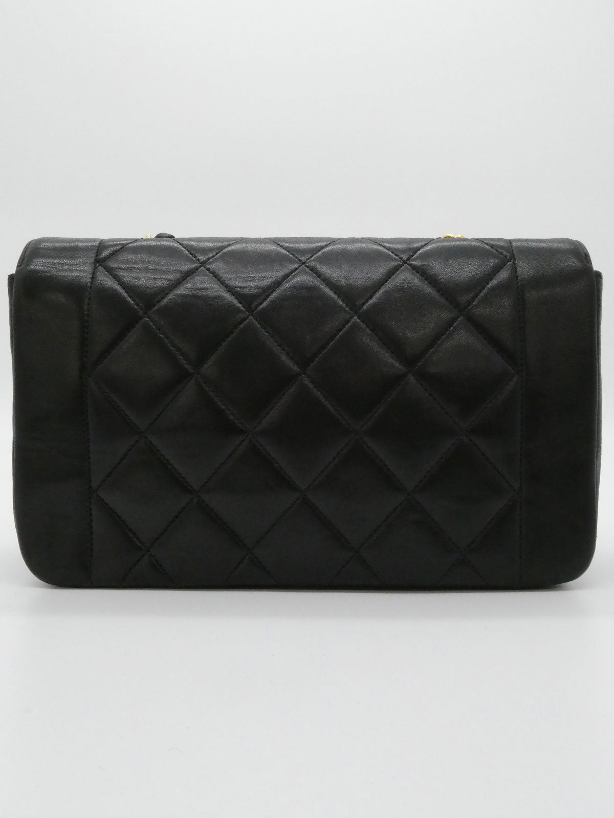 1997 Diana Flap Chain Bag 22cm Black