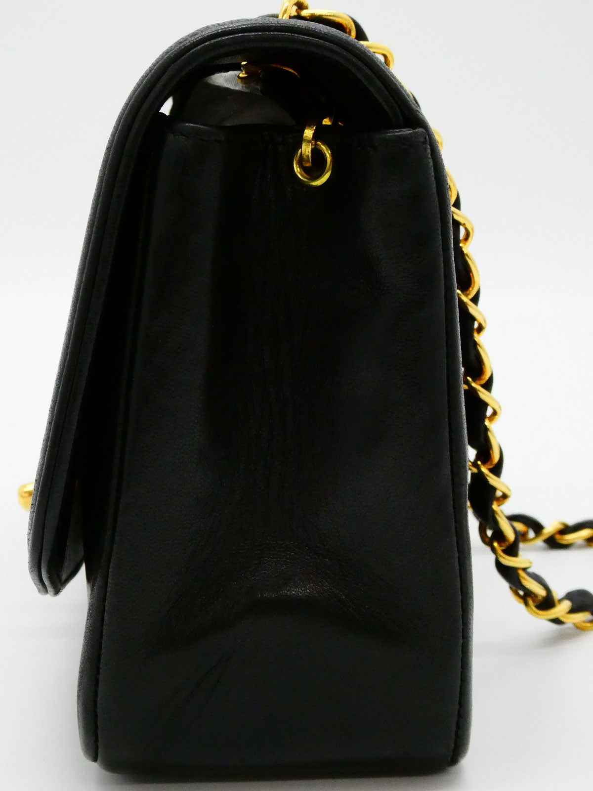 1997 Diana Flap Chain Bag 22cm Black