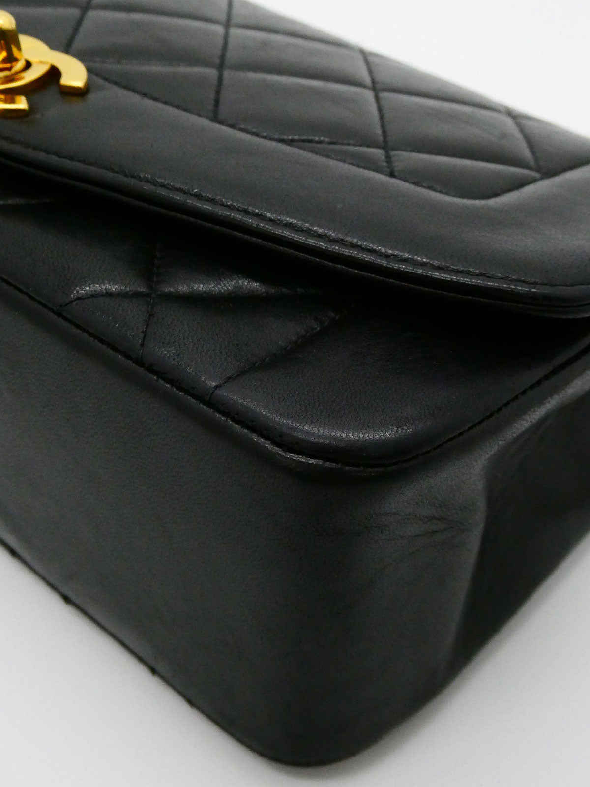 1997 Diana Flap Chain Bag 22cm Black