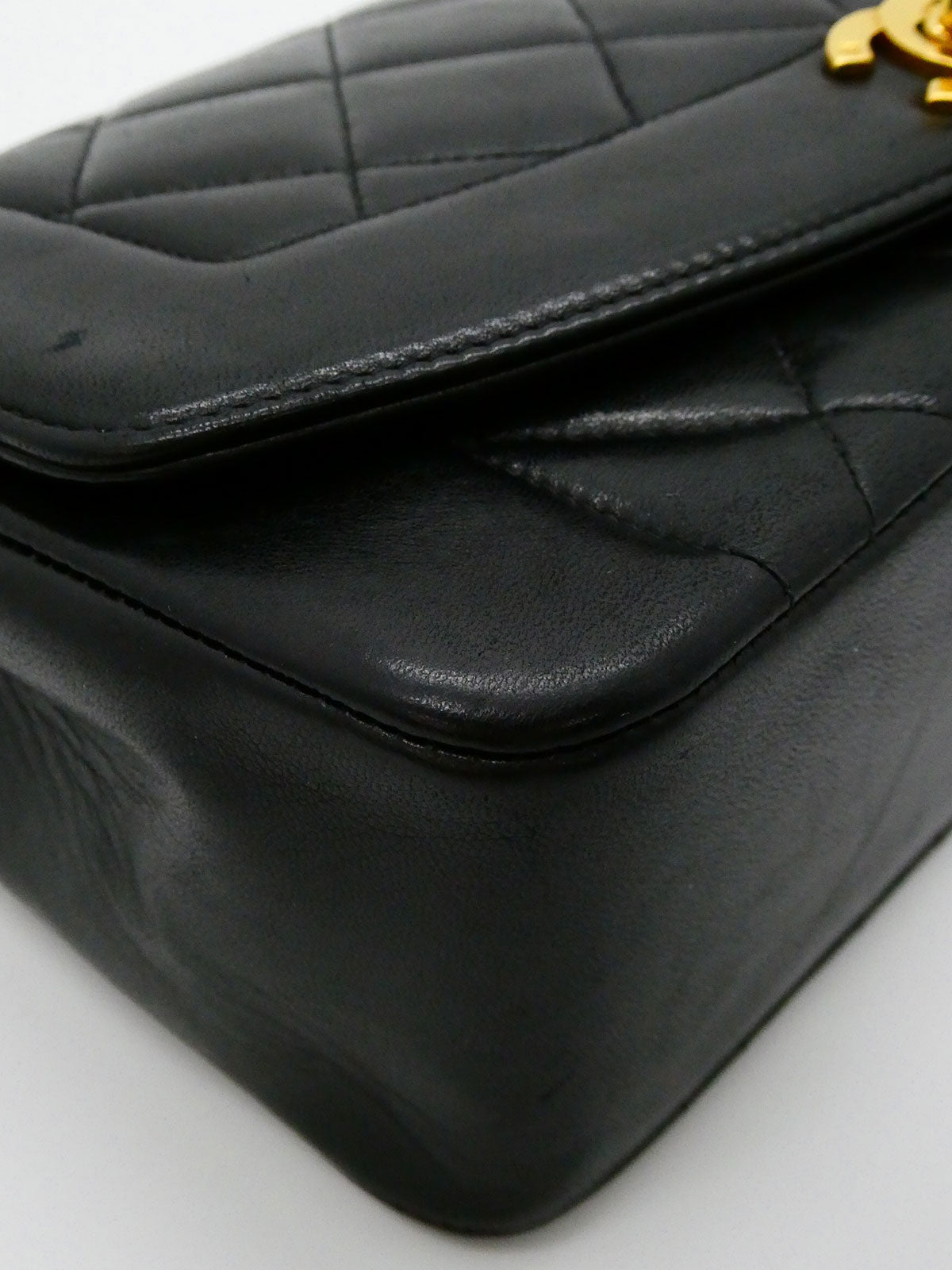 1997 Diana Flap Chain Bag 22cm Black