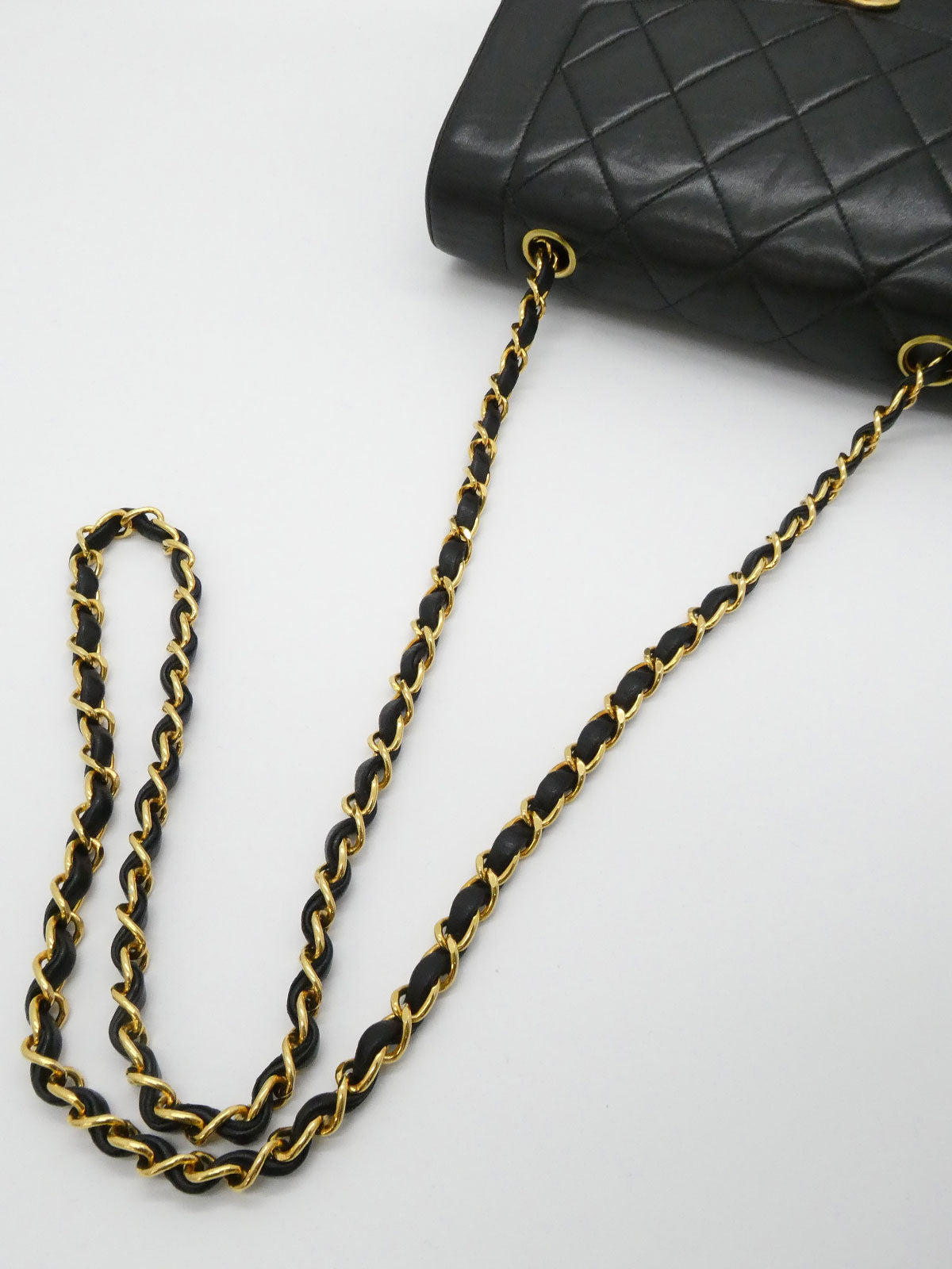 1997 Diana Flap Chain Bag 22cm Black