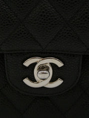 2008年頃製 キャビアスキンクラシックフラップチェーンバッグ25cm ブラック