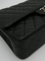 2008年頃製 キャビアスキンクラシックフラップチェーンバッグ25cm ブラック