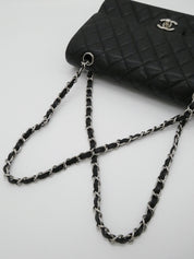 2008年頃製 キャビアスキンクラシックフラップチェーンバッグ25cm ブラック