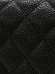 2008年頃製 キャビアスキンクラシックフラップチェーンバッグ25cm ブラック