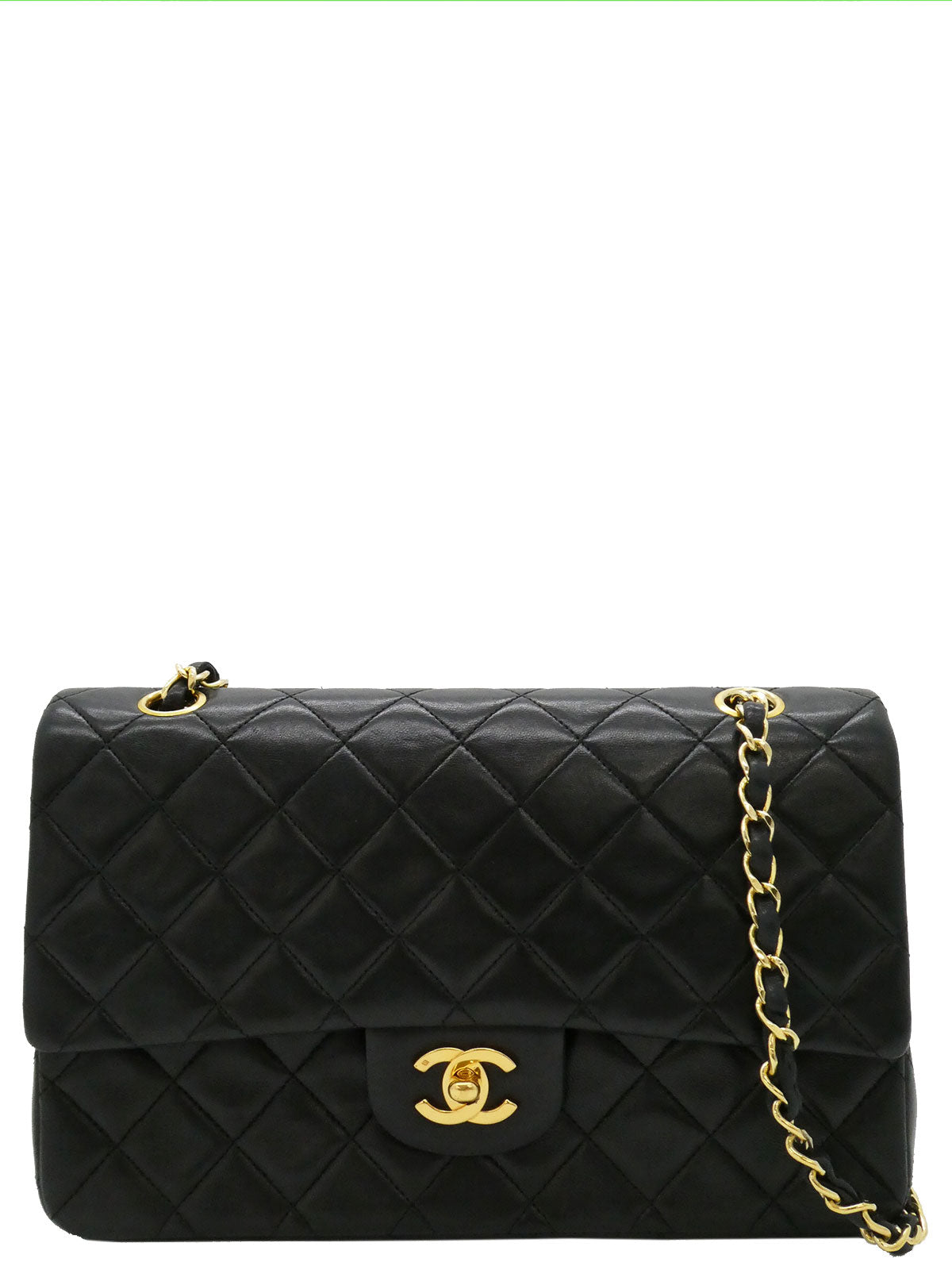 1990's Classic Flap Chain Bag 25cm Black