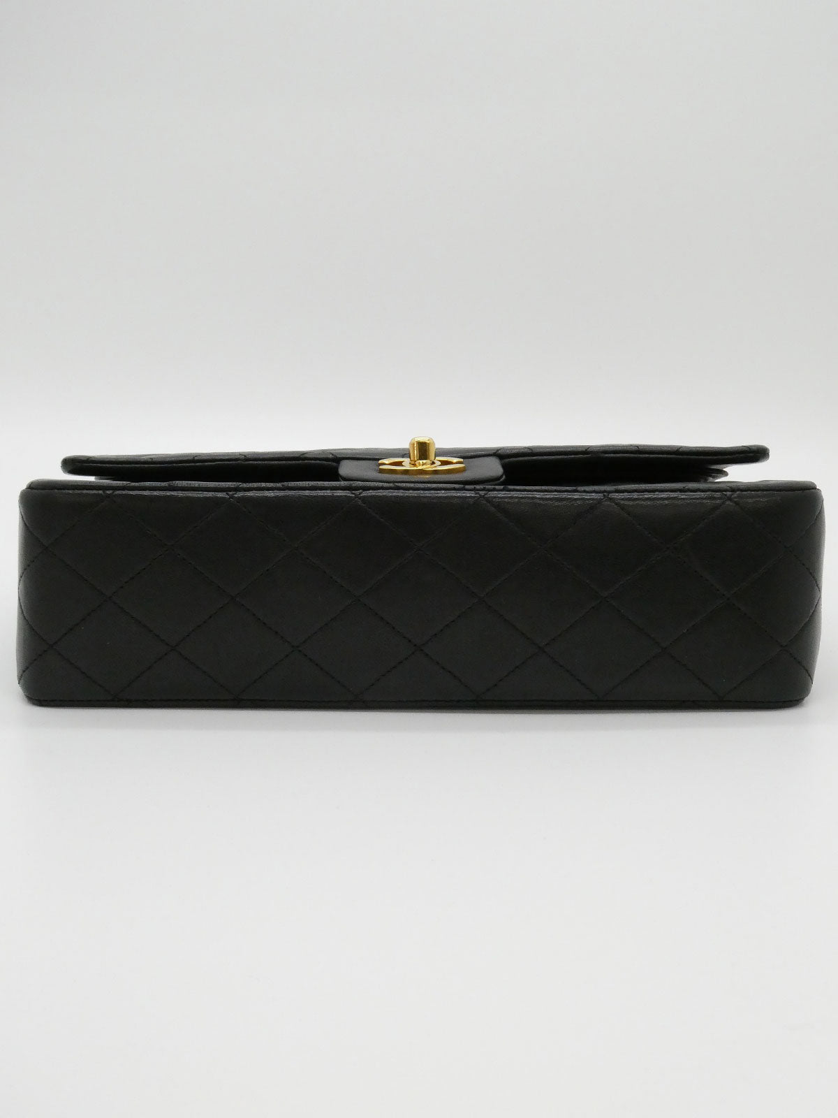 1990年頃製 クラシックフラップチェーンバッグ25cm ブラック