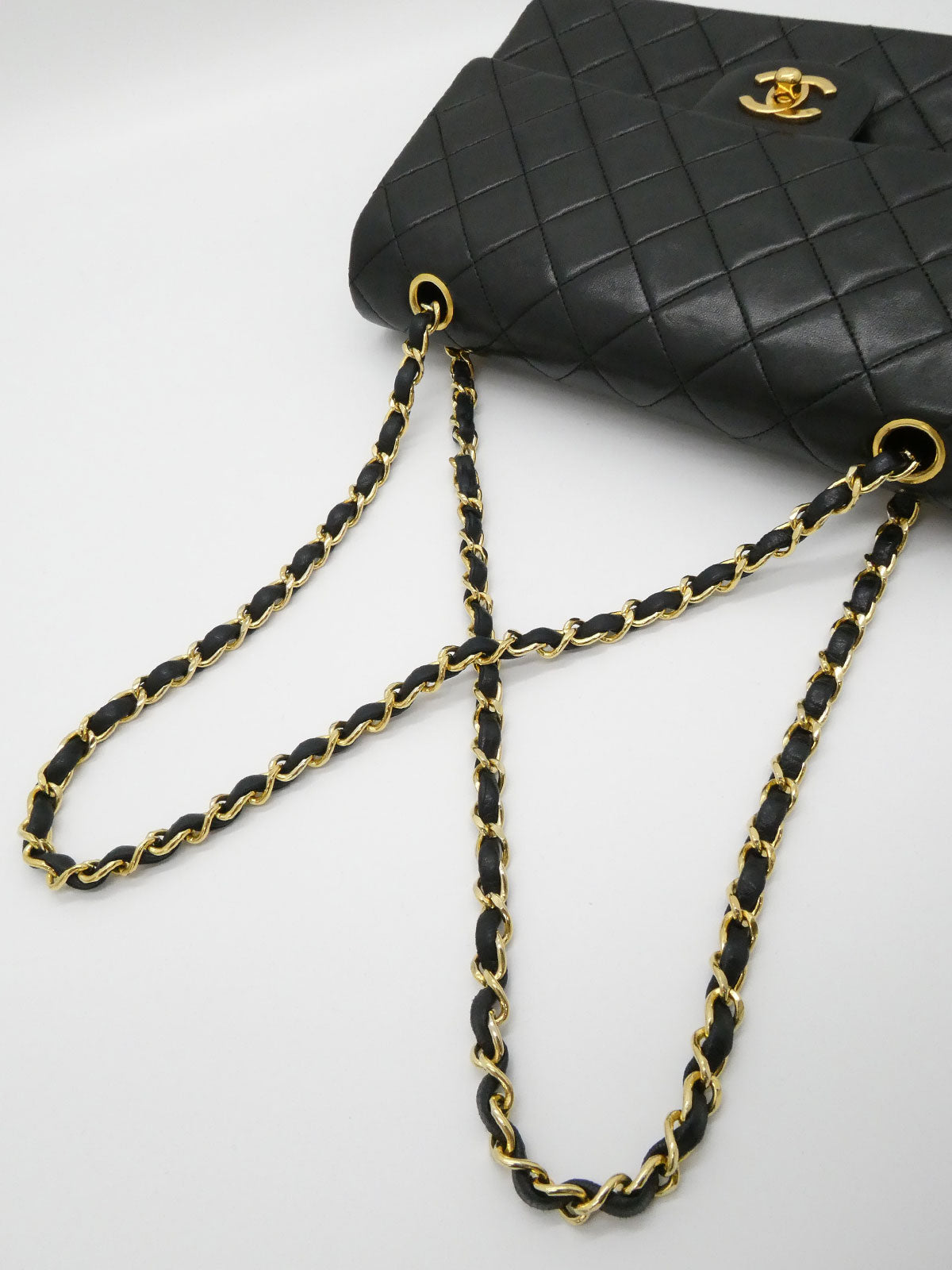 1990's Classic Flap Chain Bag 25cm Black
