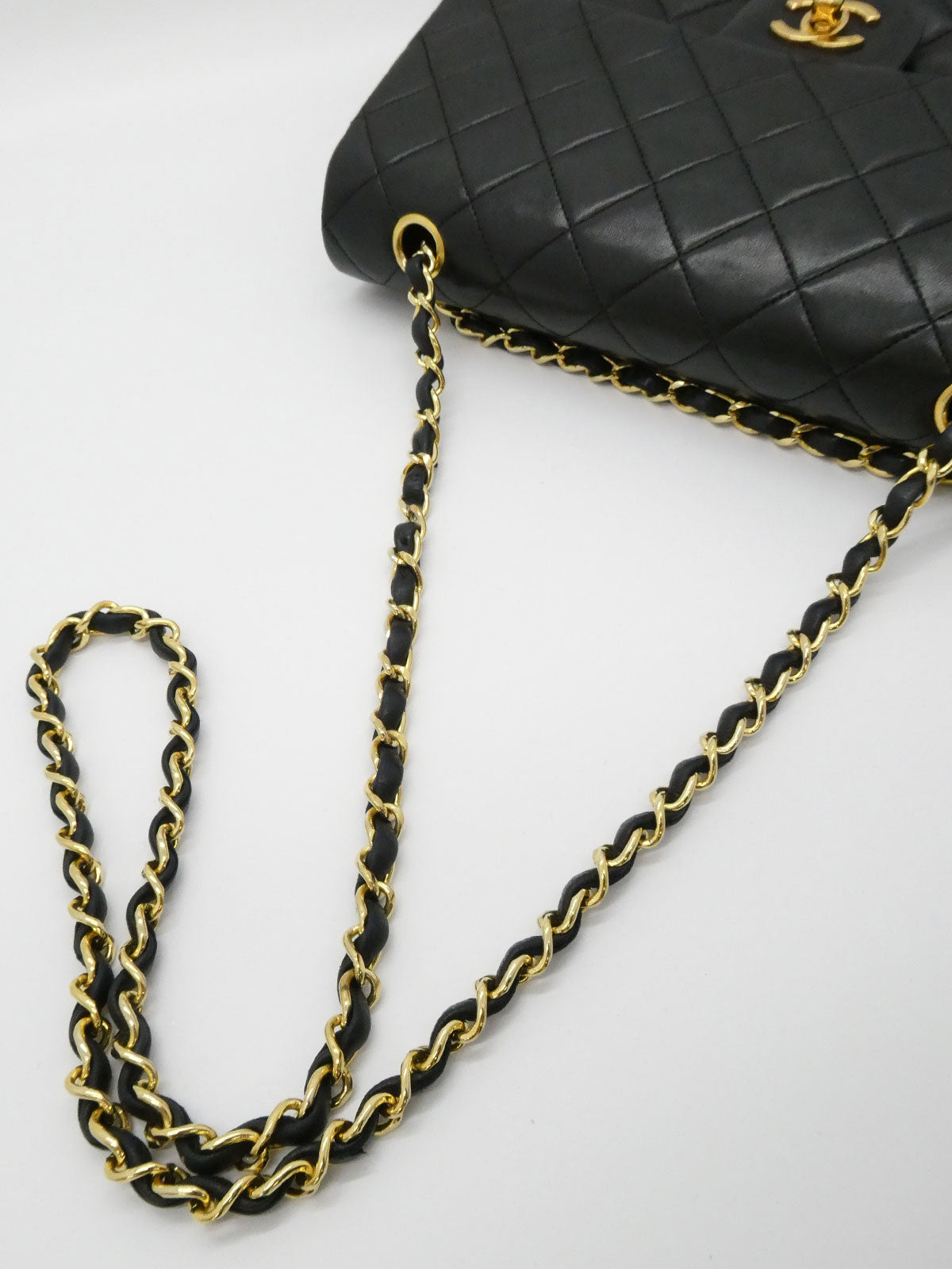1990's Classic Flap Chain Bag 25cm Black