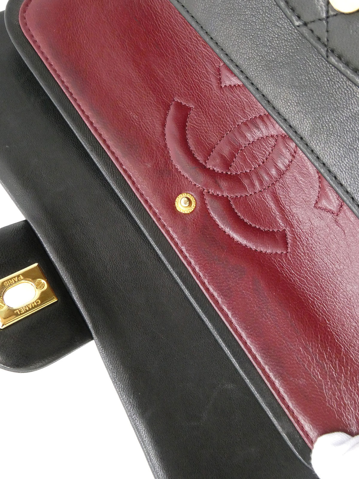 1990's Classic Flap Chain Bag 25cm Black