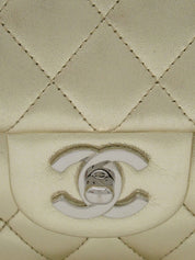 2003年頃製 クラシックフラップチェーンバッグ25cm メタリックゴールド