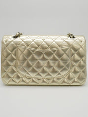 2003年頃製 クラシックフラップチェーンバッグ25cm メタリックゴールド