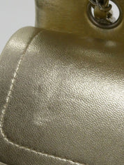 2003年頃製 クラシックフラップチェーンバッグ25cm メタリックゴールド