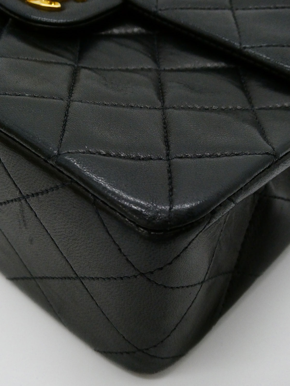 1992年頃製 スクエアクラシックフラップチェーンバッグ ブラック