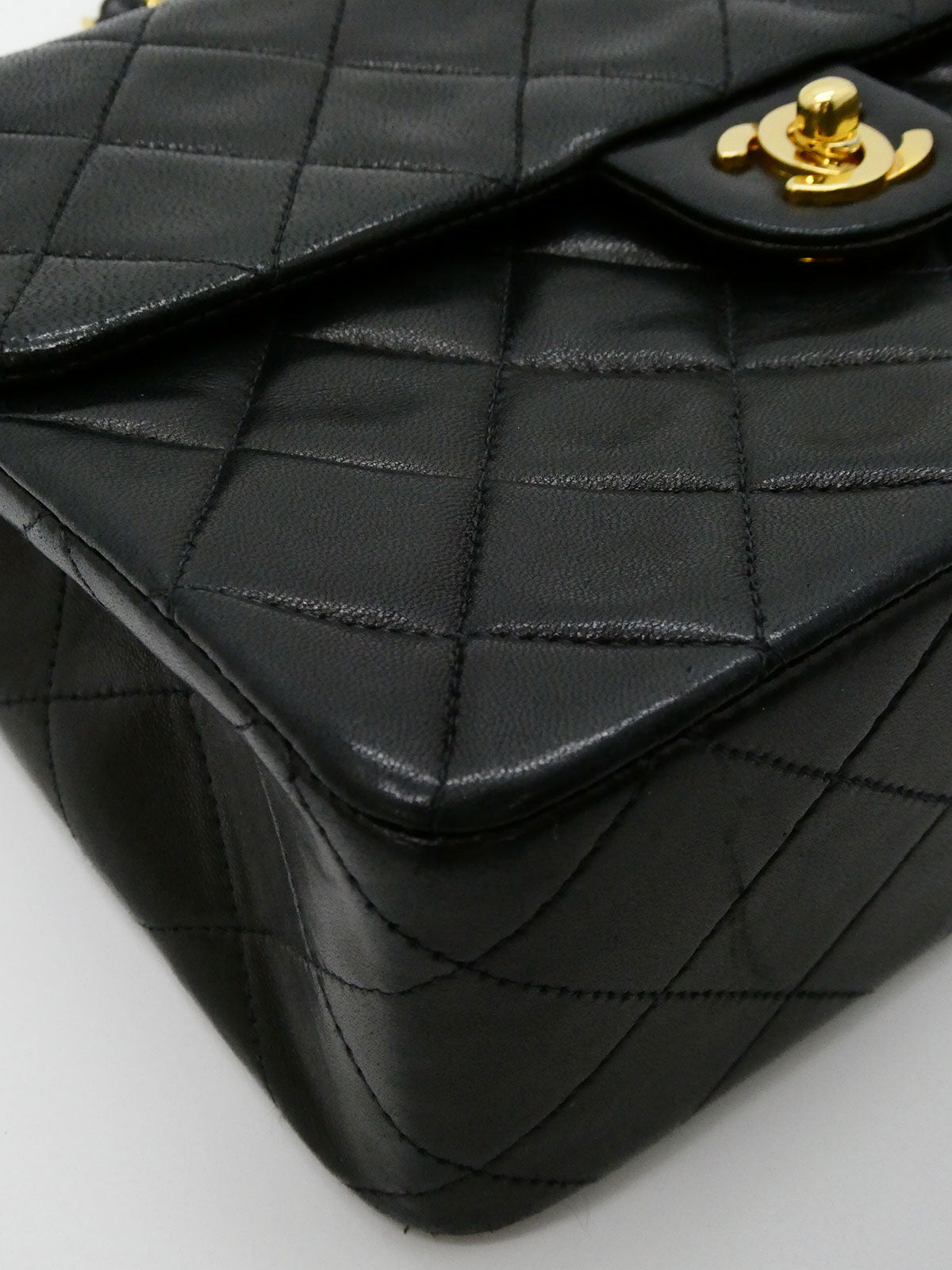 1992年頃製 スクエアクラシックフラップチェーンバッグ ブラック