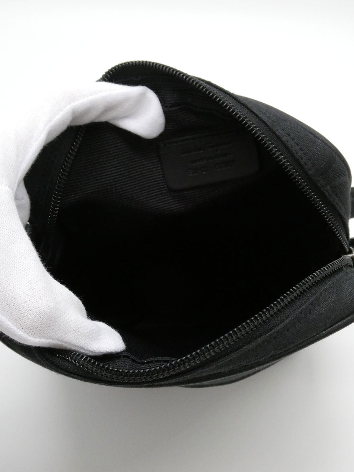 ガンチーニパターンショルダーバッグ ブラック