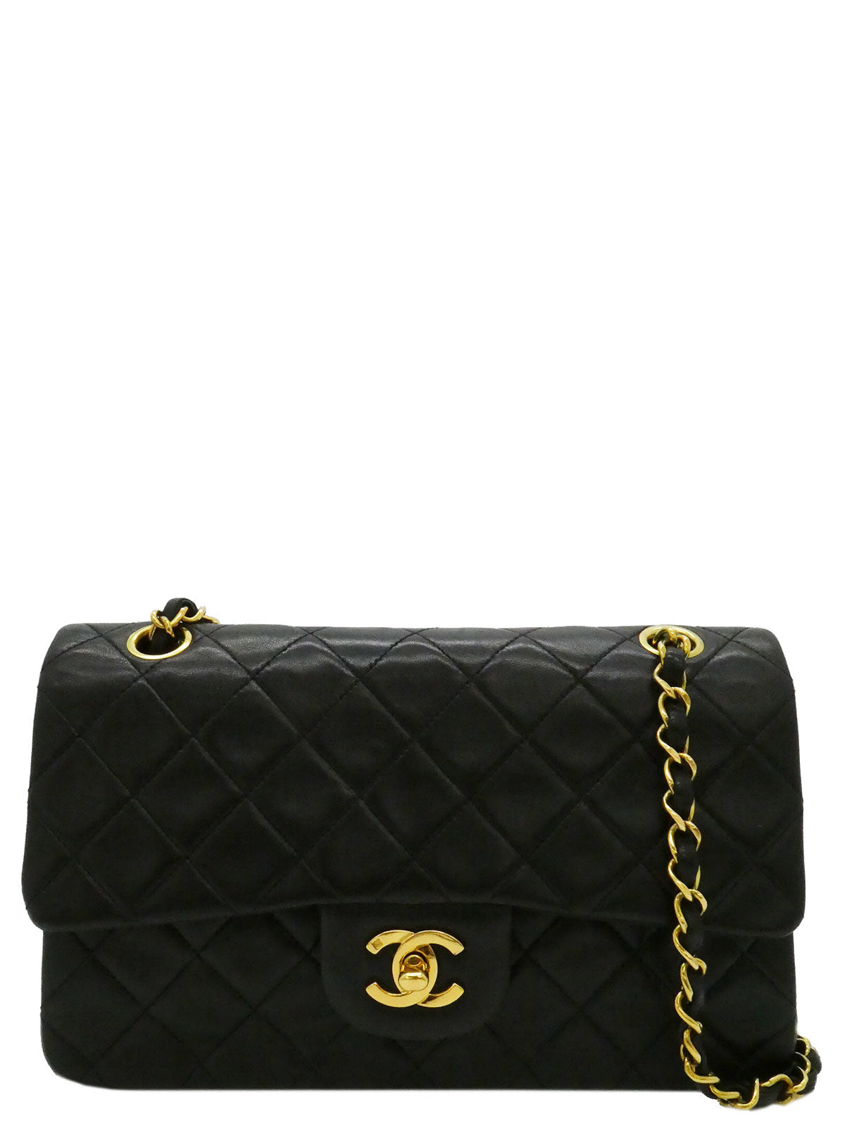 1992年頃製 クラシックフラップチェーンバッグ23cm ブラック