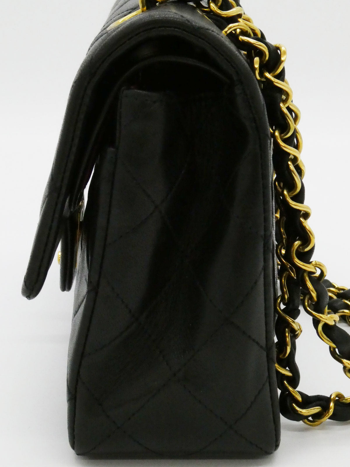 1992年頃製 クラシックフラップチェーンバッグ23cm ブラック
