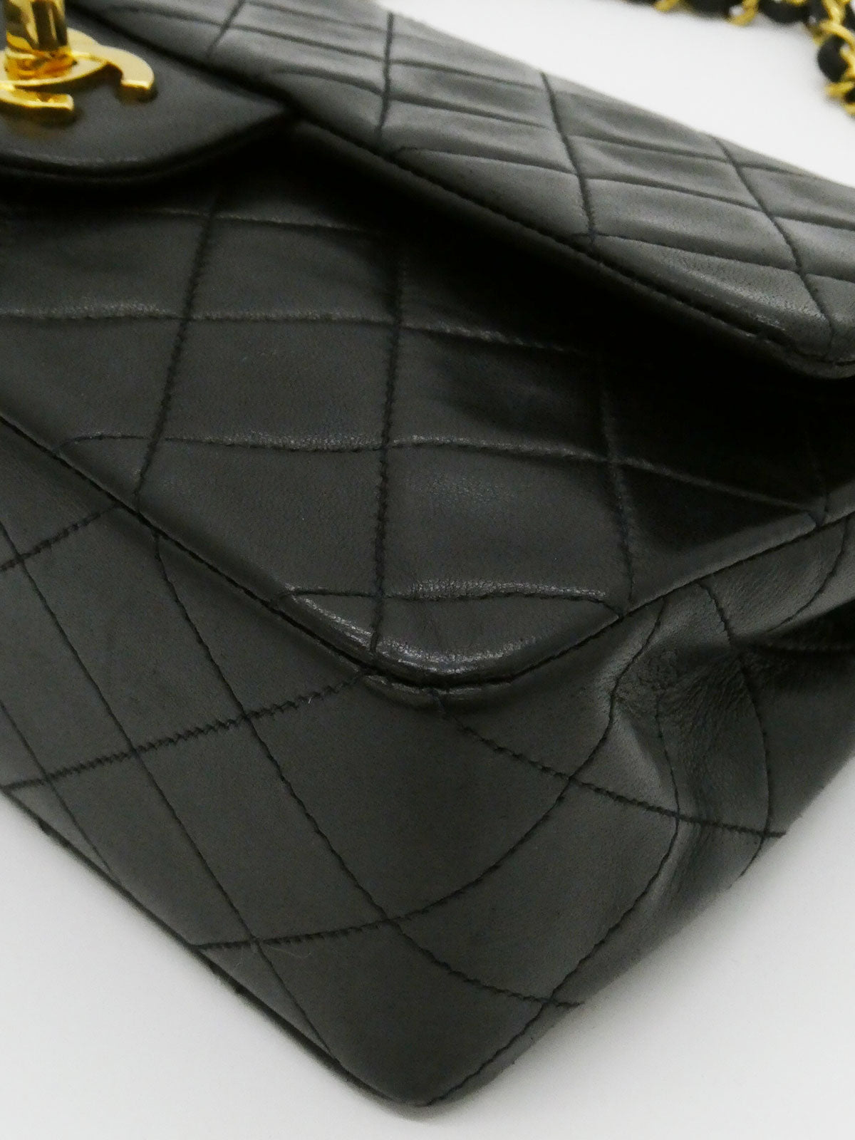 1992年頃製 クラシックフラップチェーンバッグ23cm ブラック