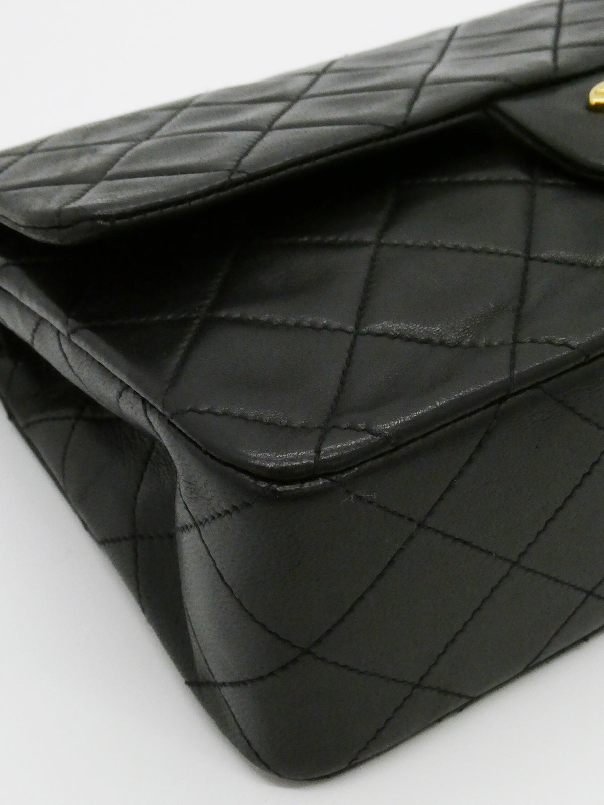 1992年頃製 クラシックフラップチェーンバッグ23cm ブラック