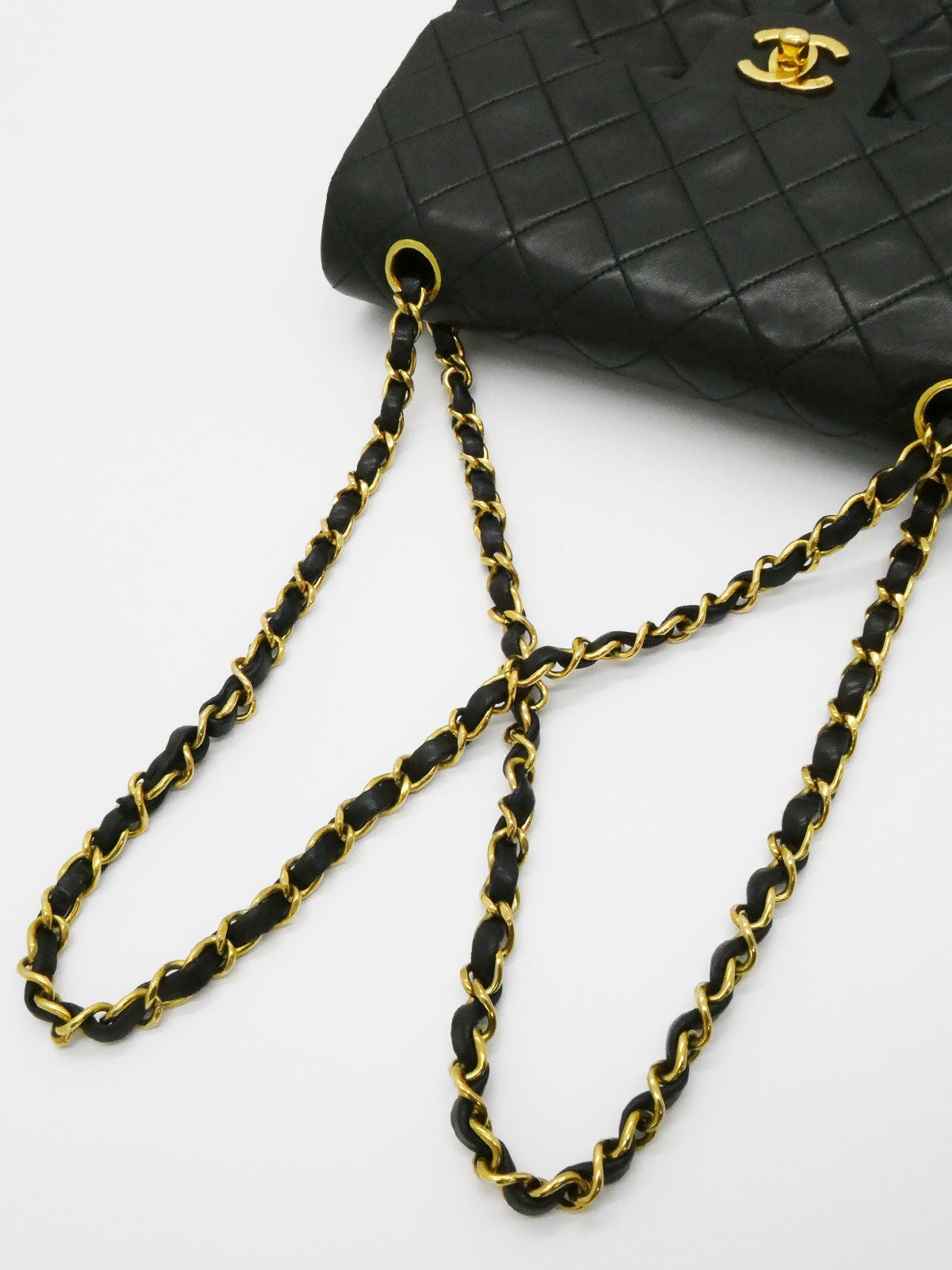 1992年頃製 クラシックフラップチェーンバッグ23cm ブラック