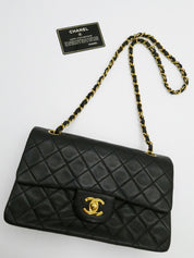 1992年頃製 クラシックフラップチェーンバッグ23cm ブラック