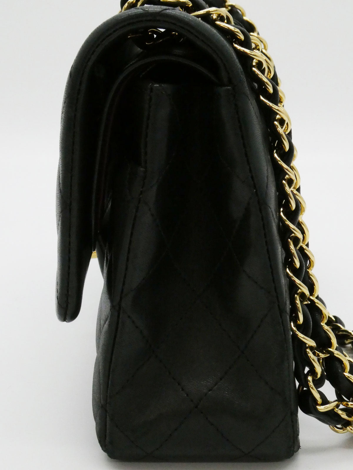 2012年頃製 クラシックフラップチェーンバッグ25cm ブラック