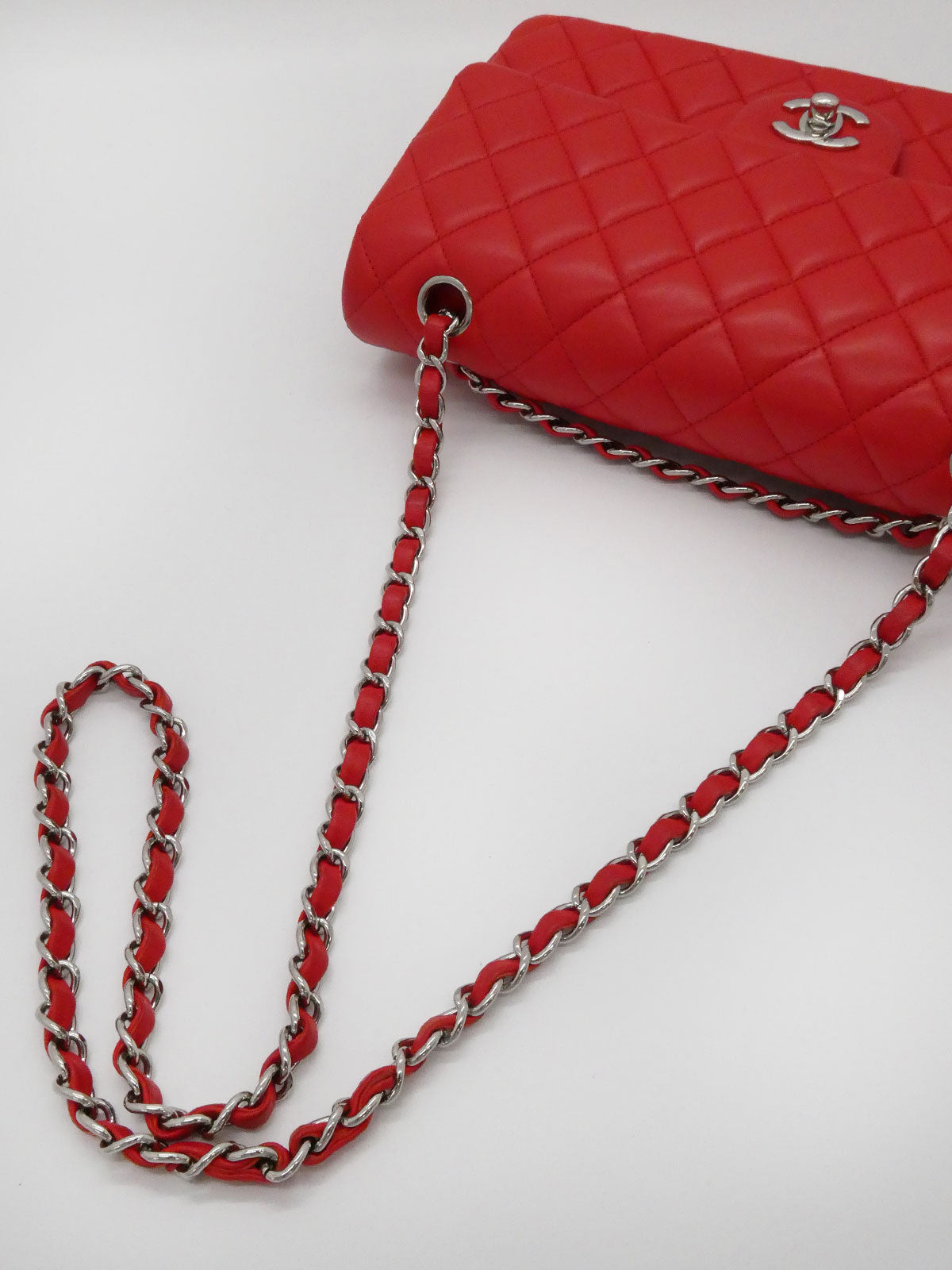 2016 Classic Flap Chain Bag 25cm Red