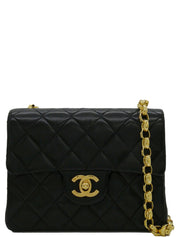 1992年頃製 クラシックフラップビジューチェーンバッグミニ ブラック