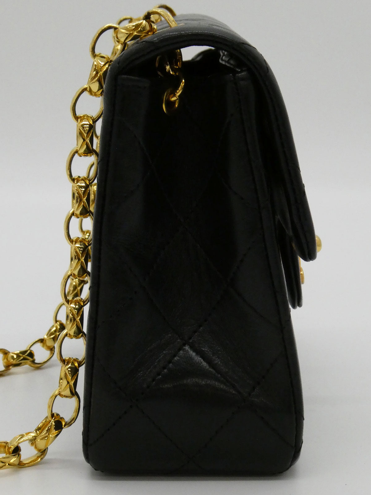 1992年頃製 クラシックフラップビジューチェーンバッグミニ ブラック
