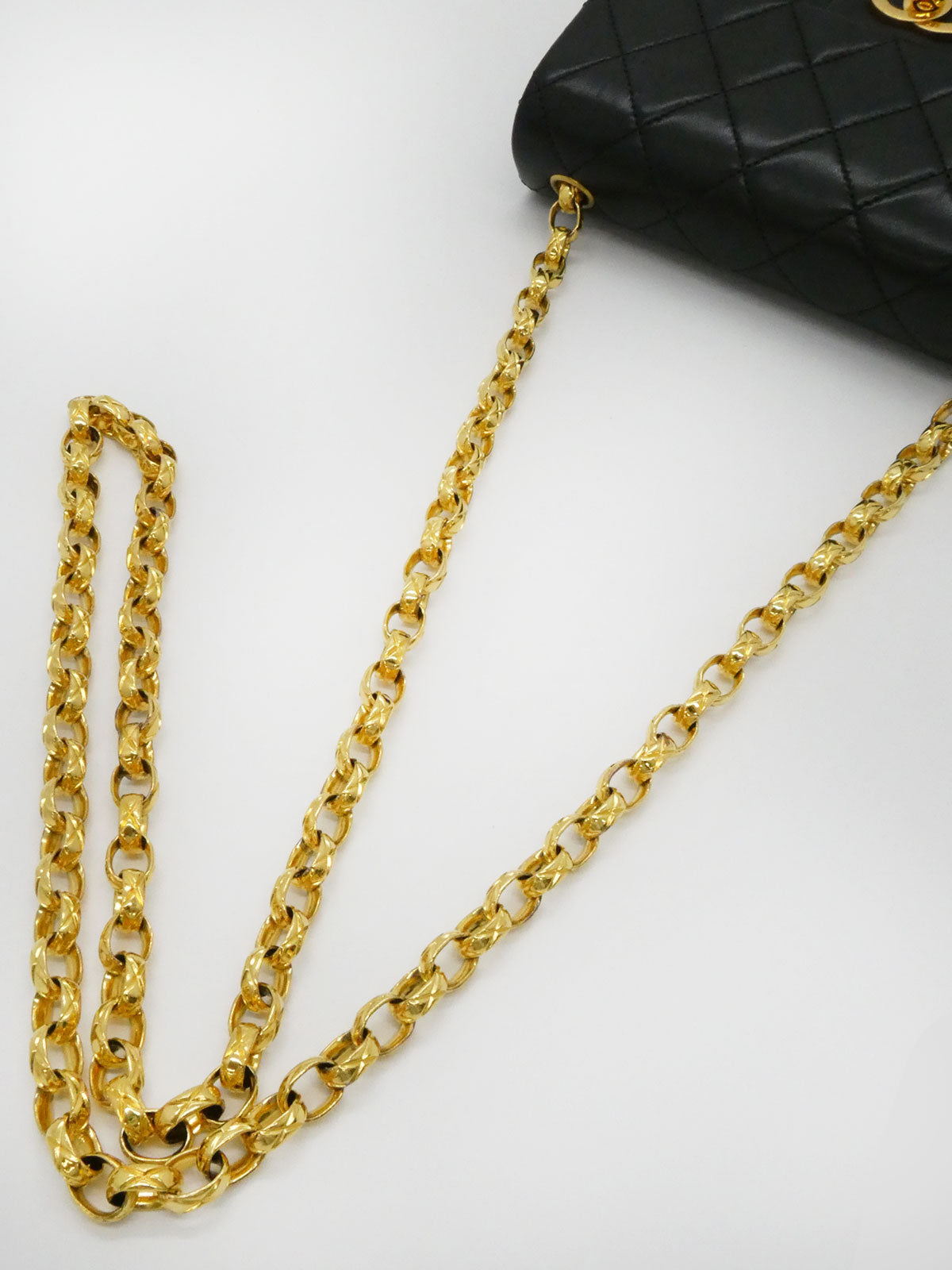 1992年頃製 クラシックフラップビジューチェーンバッグミニ ブラック