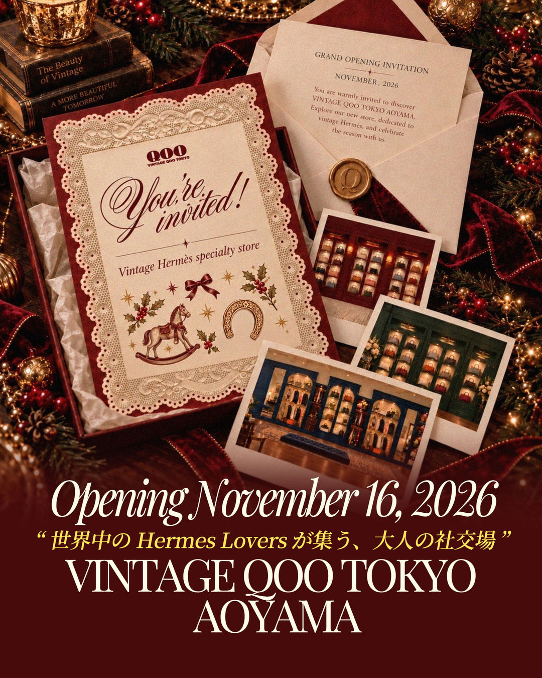 VINTAGE QOO TOKYO AOYAMA 2026年11月16日 GRAND OPEN